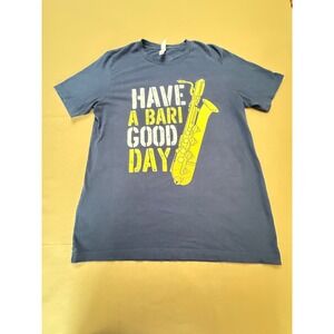 Canvas Women's‎ Saxophone T-Shirt Have A Bari Good Day Graphic Tee L